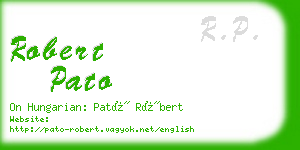 robert pato business card